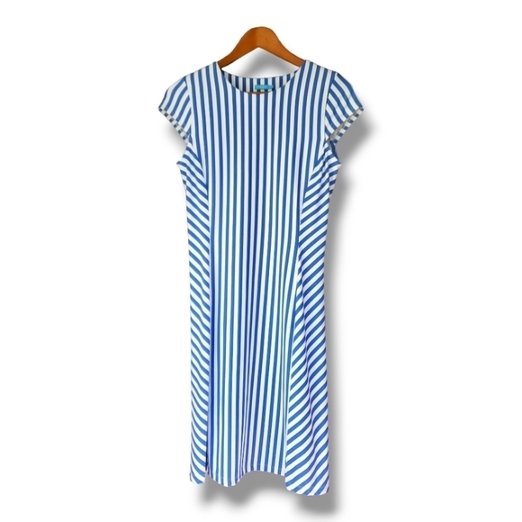 J. McLaughlin Dresses & Skirts - J. McLaughlin Helena Catalina Cloth Blue White Stripped Mini Dress Size XS